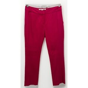 Diane Von Furstenberg Women's Size‎ 6 Ankle Skinny Fuchsia Dress Pants 30x26.5